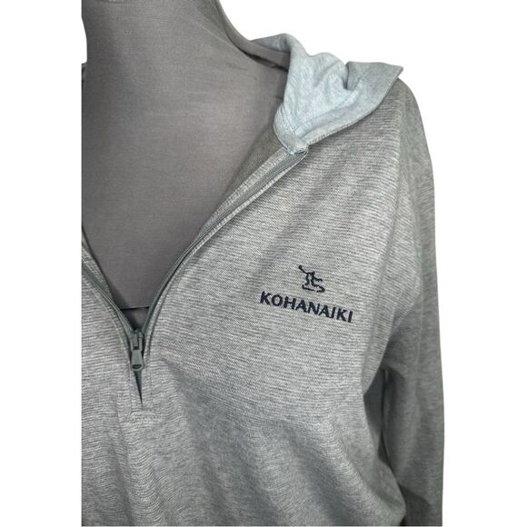 Johnnie-O mens 1/4Zip Striped Performance Pullover – Light Gray, Size medium - Picture 4 of 5